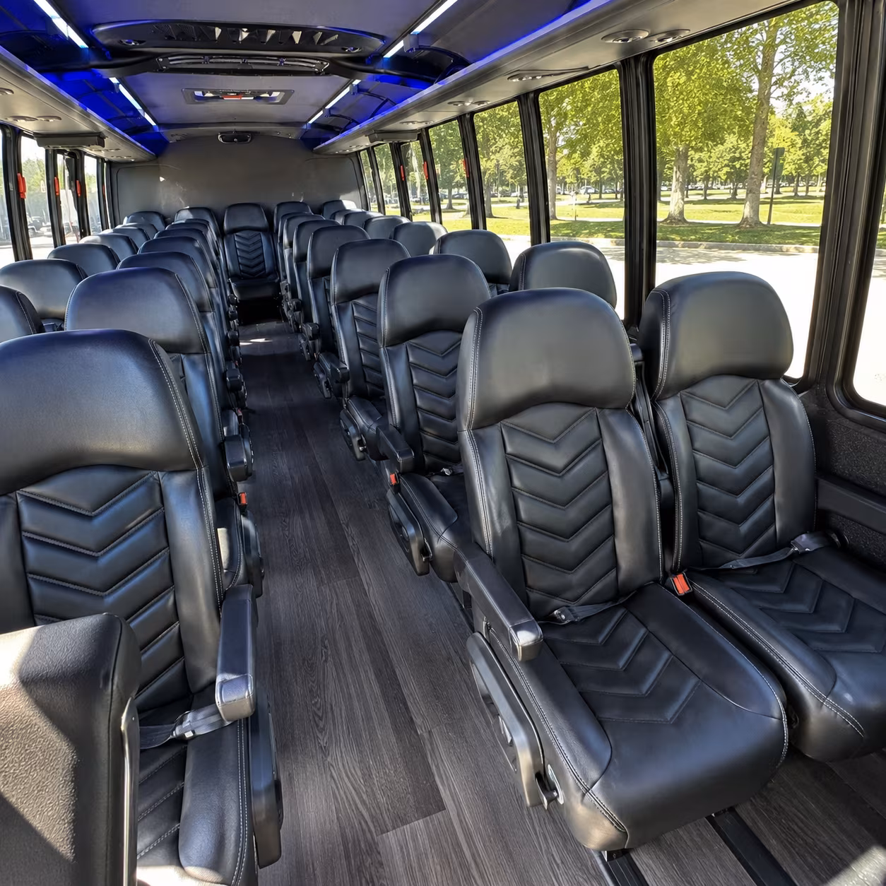 25 passenger minibus interior