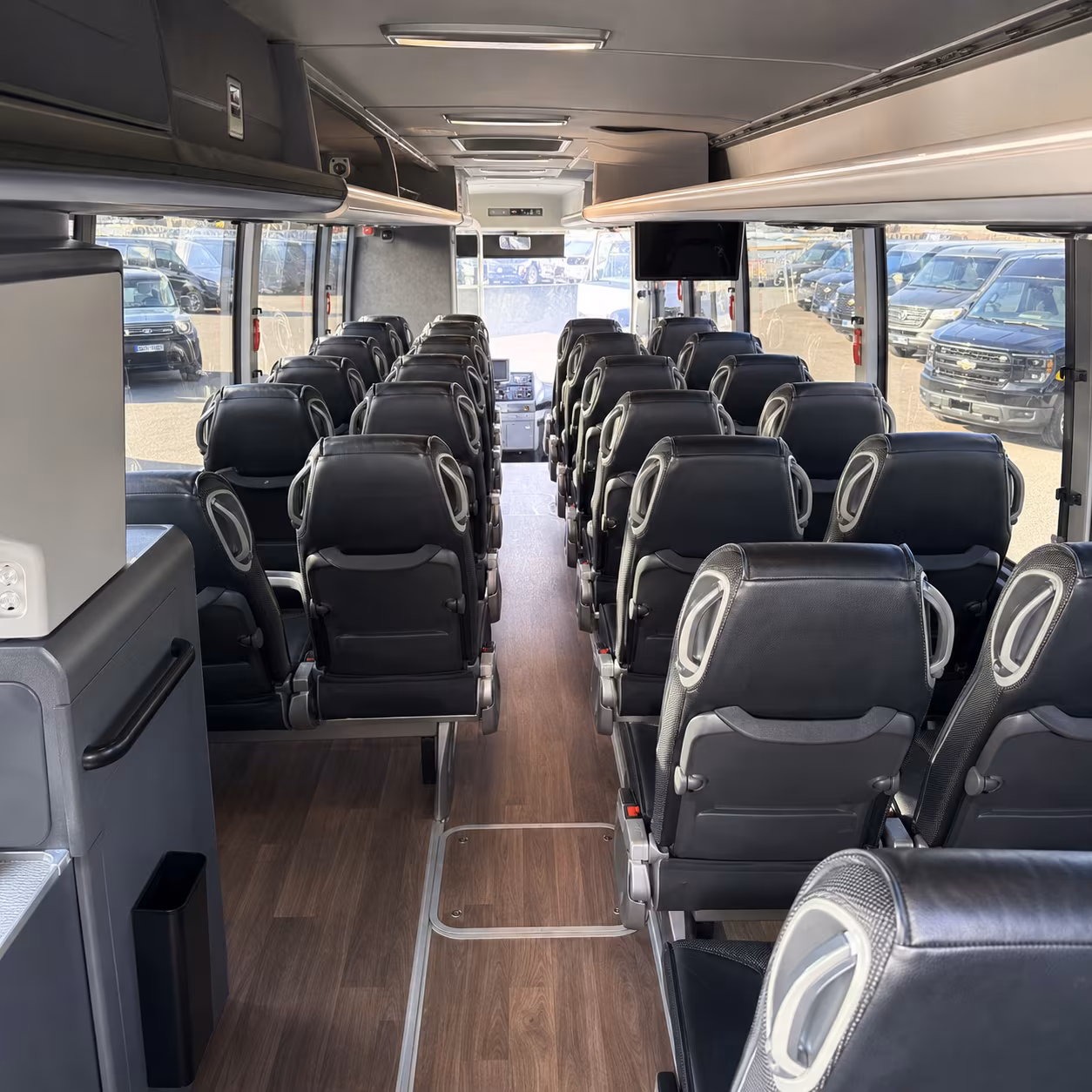 bus rentals for federal agency meetings and multi day training programs near newton