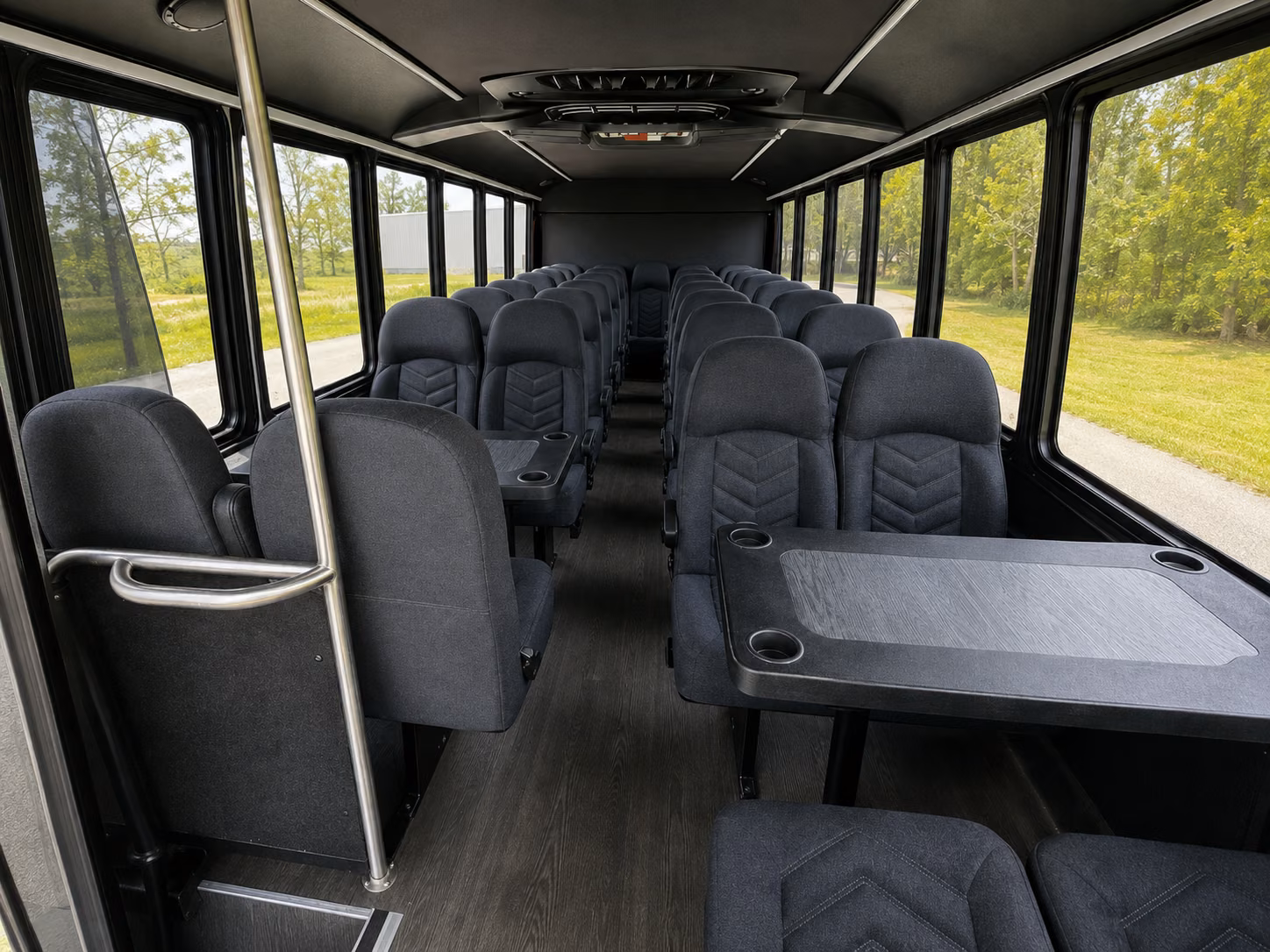 newton 15 passenger minibus inside