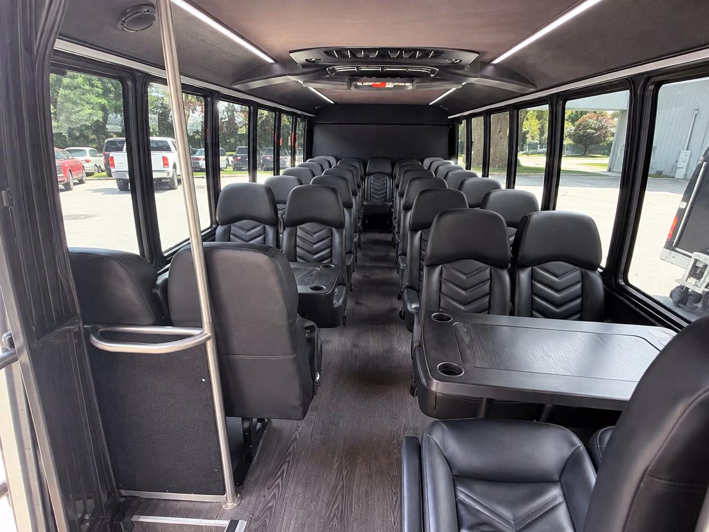 newton 15 passenger minibus interior