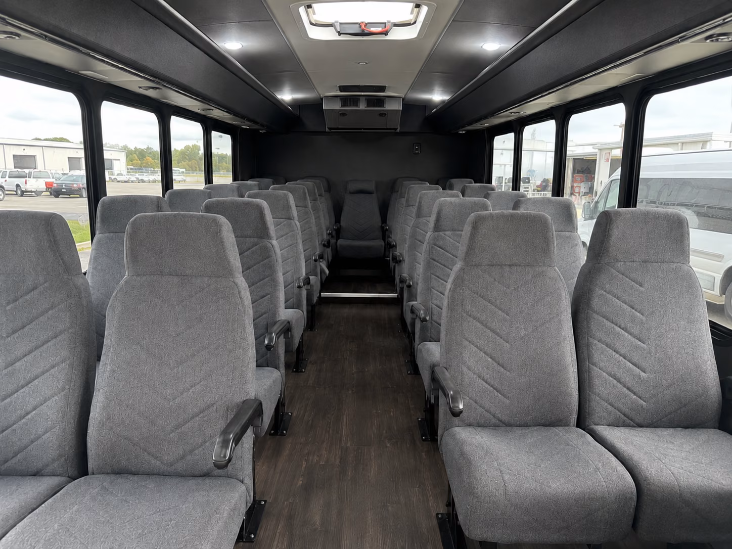 newton 18 passenger minibus inside