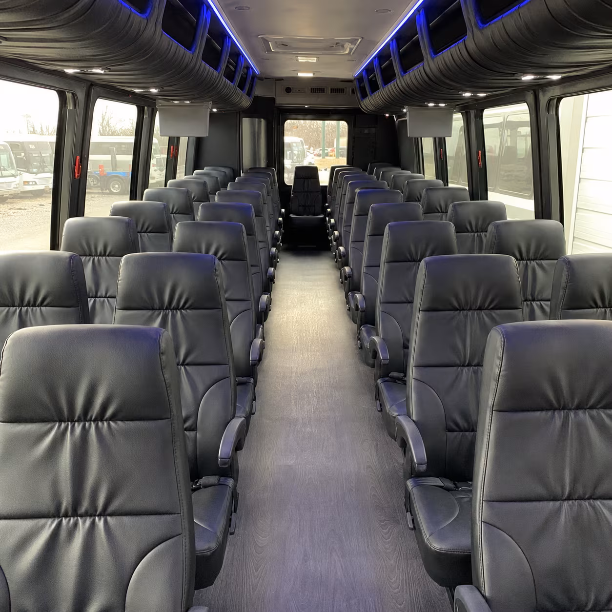 newton 28 passenger minibus interior