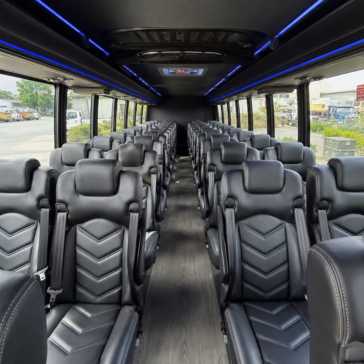 newton 30 passenger minibus interior
