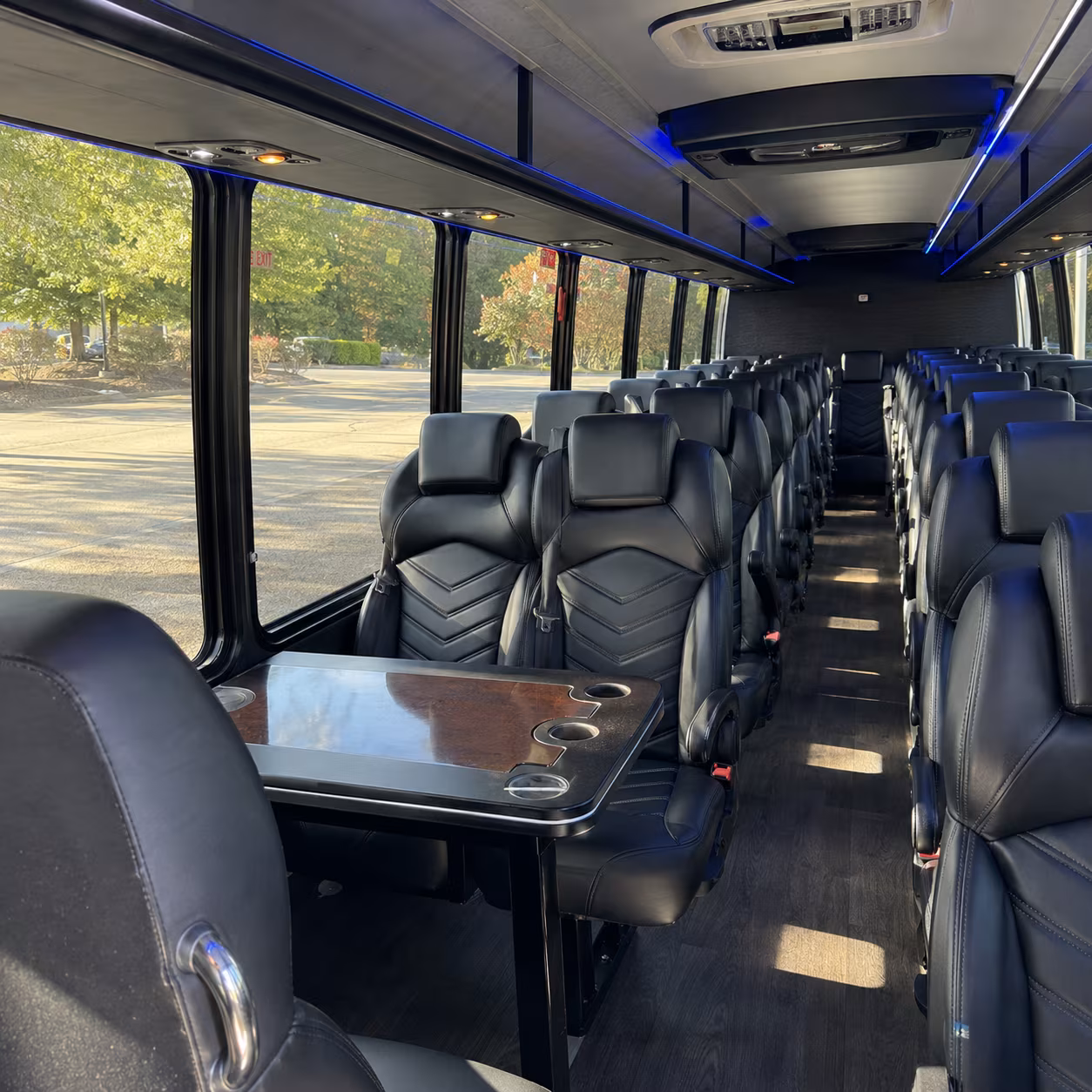 newton 35 passenger minibus inside