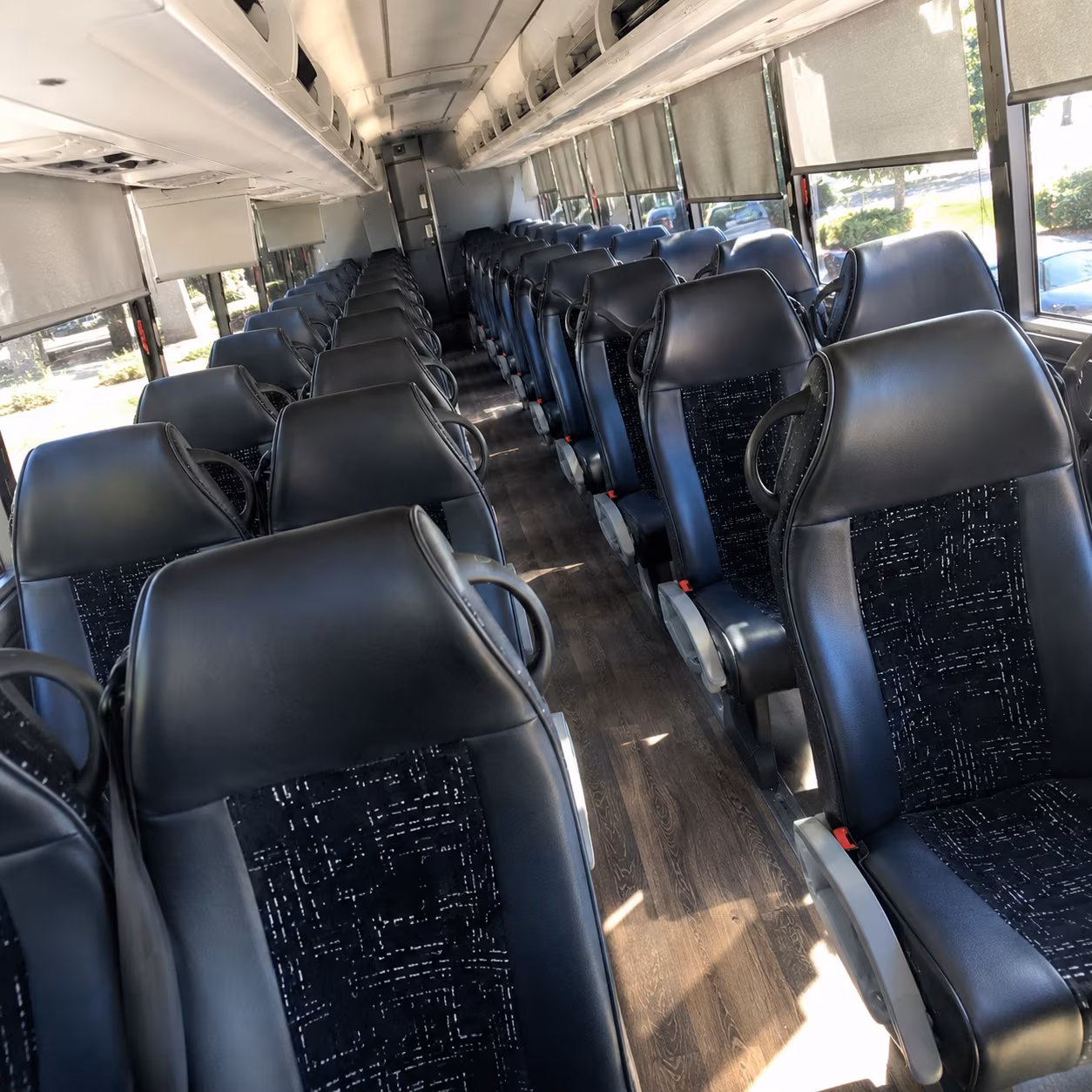 newton 56 passenger charter bus interior