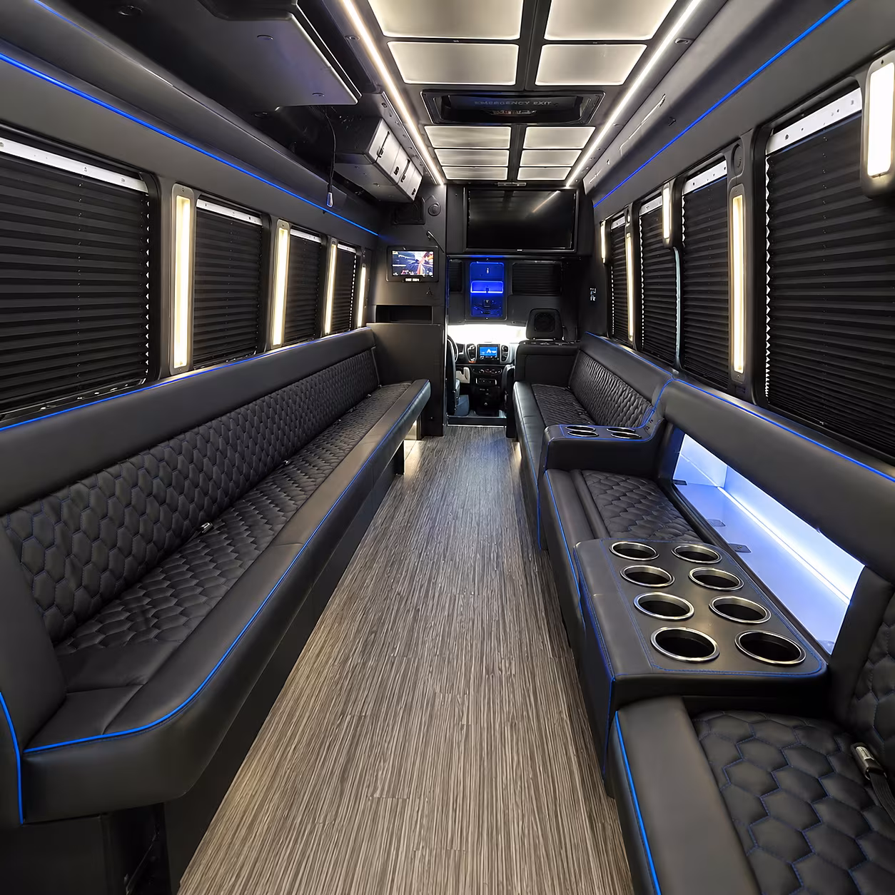 newton party bus interior