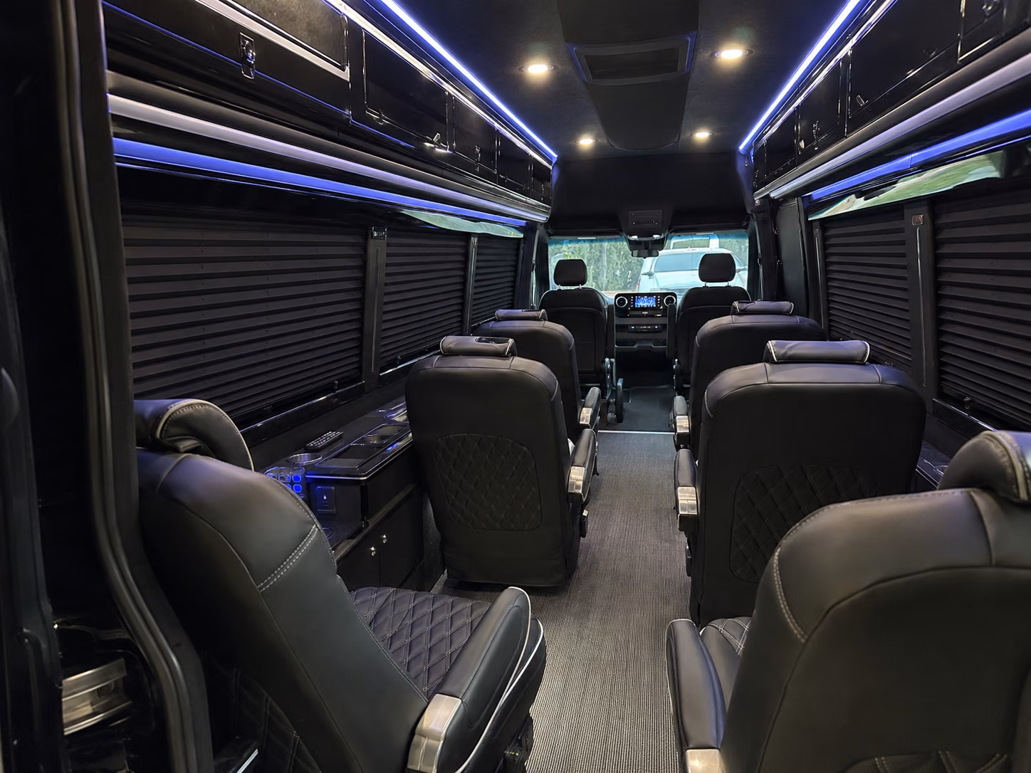 sprinter van with driver inside